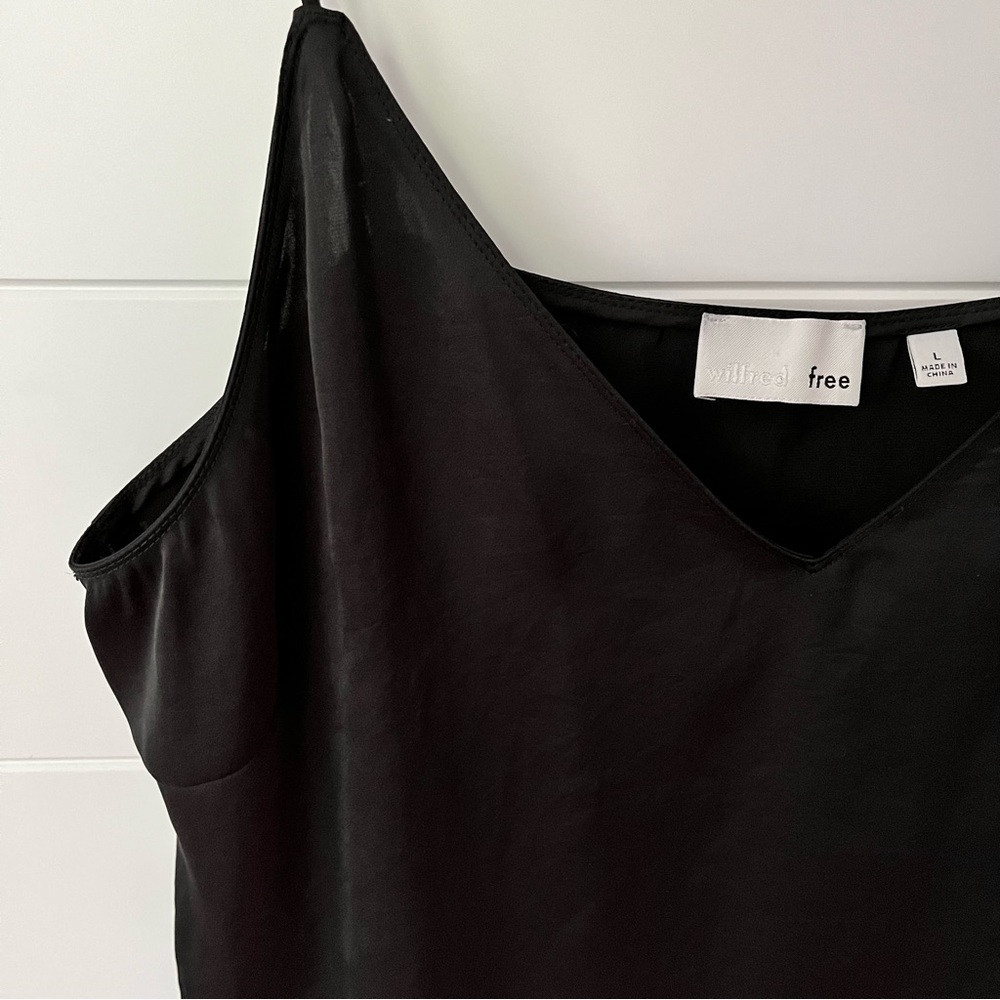 Aritzia Wilfred Free Boscono black camisole tank top large